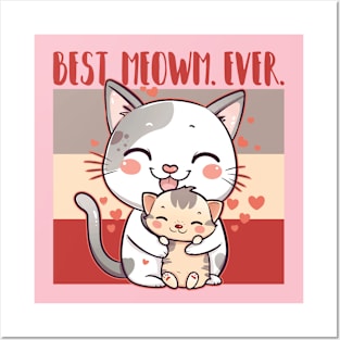 Cat Loving Mom Birthday Mother's Day Gift from Daughter or Son Posters and Art